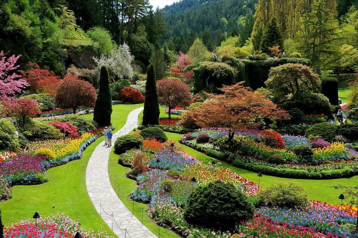 Список садов и парков. Сады Бутчартов Канада. Butchart Gardens, Канада розарий. Цветочные сады Бутчартов, Канада. "Сады Бутчартов (the Butchart Gardens) Ванкувер, Канада.