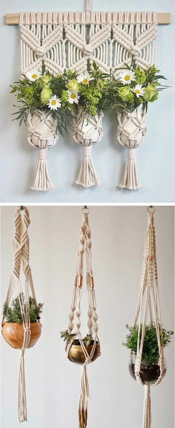 Macrame Plant Hanger Sprigs Handmade Macrame Home Etsy Макраме, Подвески для рас