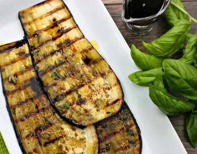 My wife Julie likes to make grilled eggplant. Grilling makes this bland veggie t