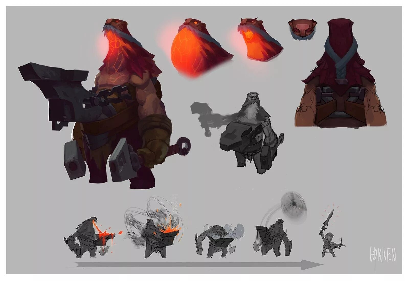 Forge игра. T. F. Ornn concept art. Кузнец кует меч.