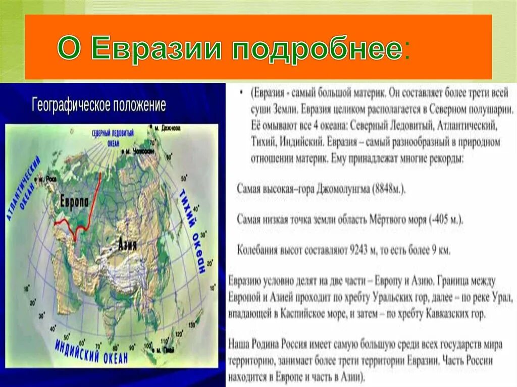 Место занимаемое евразией среди материков. Информация о материке Евразия. Доклад о материке Евразия. Проект про материк Евразия. Проект Евразия география.