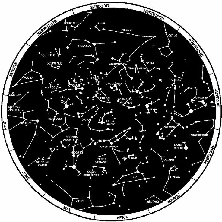 Звезды 16 карта. Карта звездного неба Северного полушария с созвездиями. Карта звёздного неба Северное полушарие. Карта звездного неба Северного полушария с созвездиями зимой.