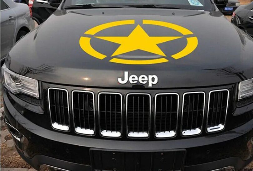 Звезда на капот. Наклейки на Jeep Grand Cherokee. Наклейка на капот Jeep Grand Cherokee wk2. Наклейки на Гранд Чероки wk2. Капот Jeep Compass.