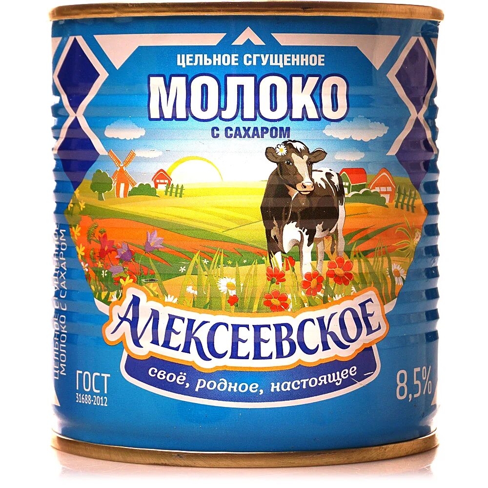 Молоко сгущенное Алексеевское 8.5% 380г. Молоко сгущенное Алексеевское 8.5%. Молоко сгущенное Алексеевское 380гр. Молоко Алексеевское 380г 8,5% ГОСТ сгущ ж/б. 380 г в кг