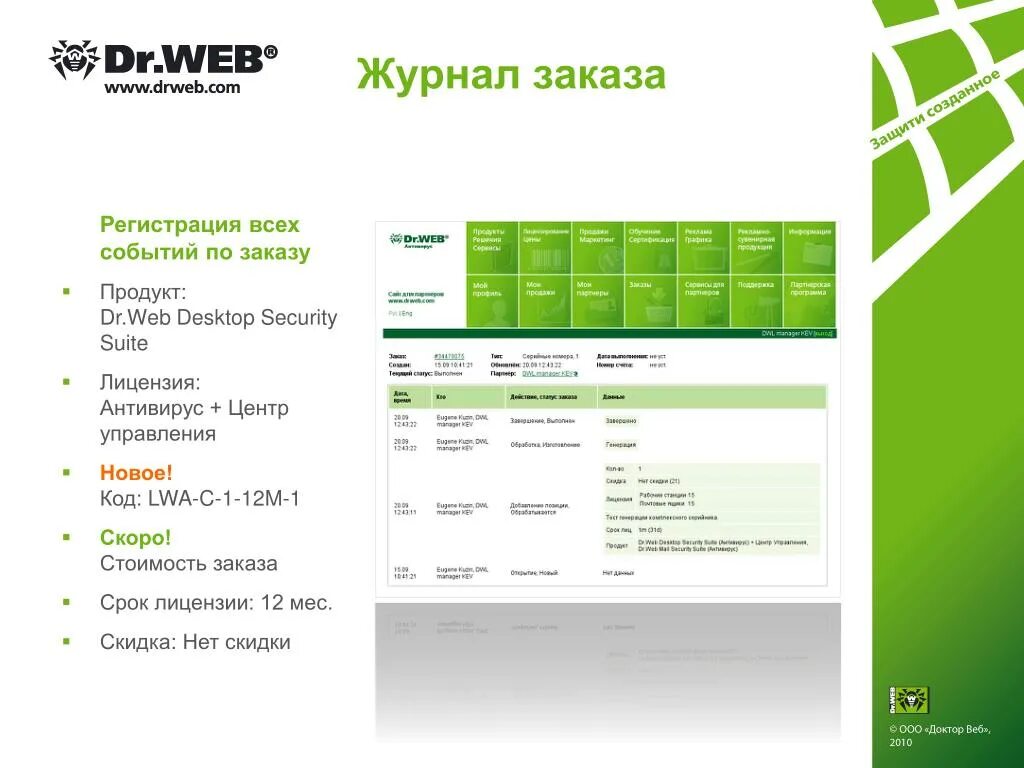 Продукты dr web