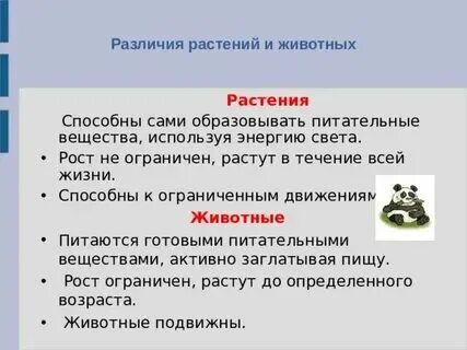 В отличие от животных растения обладают
