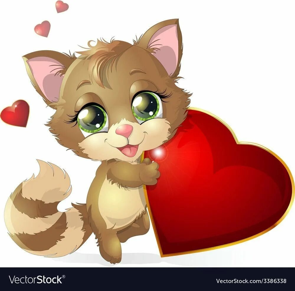 Зверушки с сердечками. Котенок с сердцем. Котик с сердечком. Котик с сердечком в лапках.