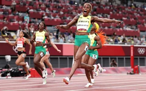 Jamaican Elaine Thompson-Herah retains Olympic 100m title in record time. 