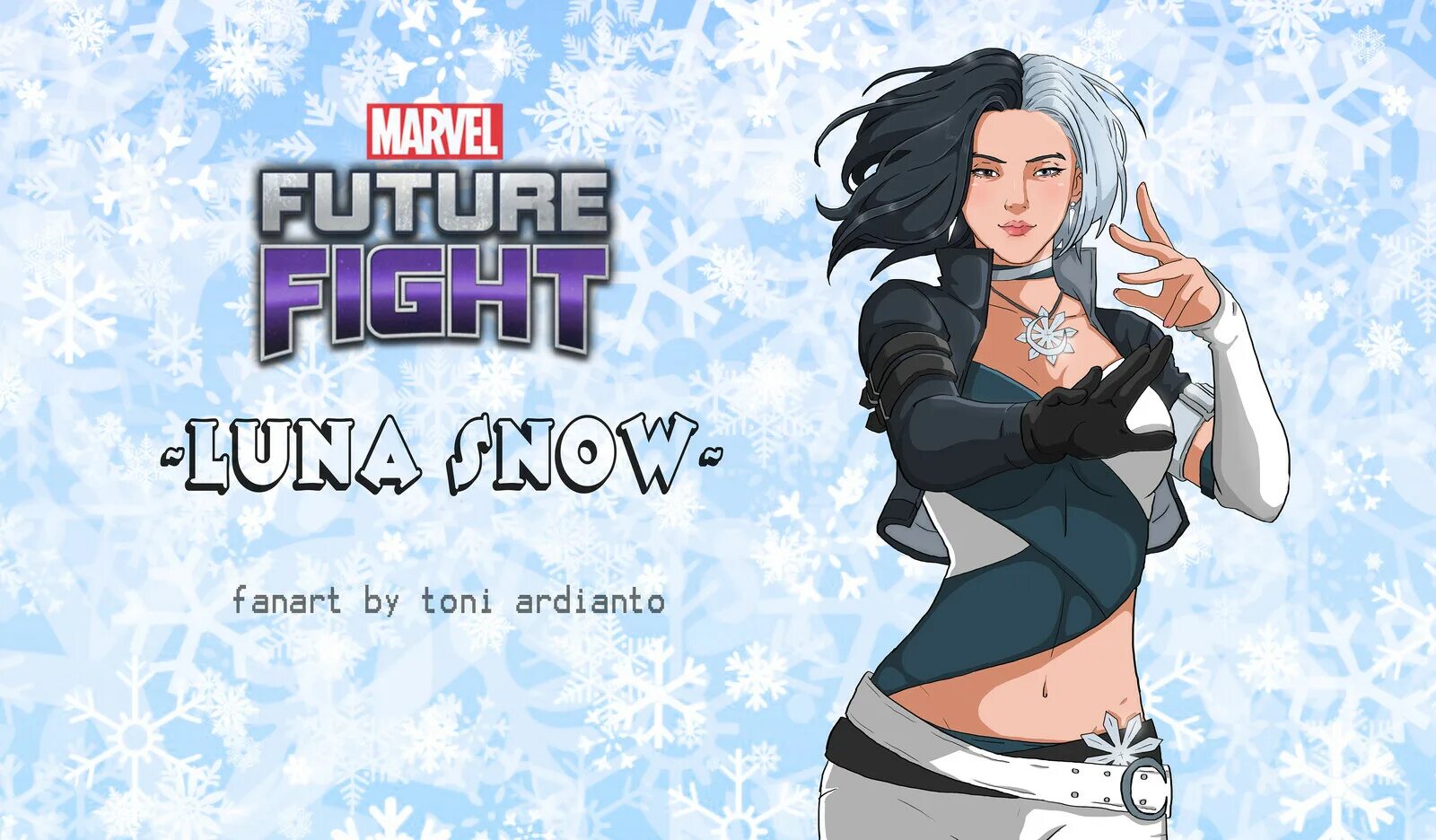 Сноу Марвел. Луна Сноу Марвел. Marvel Future Fight Luna Snow. Луна Сноу арт.