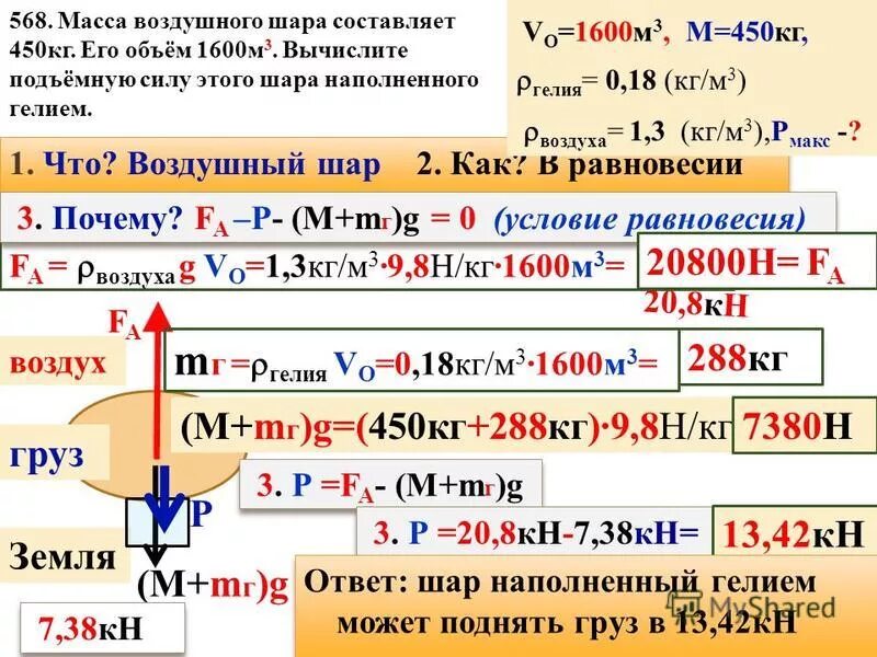 Масса оболочки воздушного шара 500. Масса оболочки воздушного шара 500