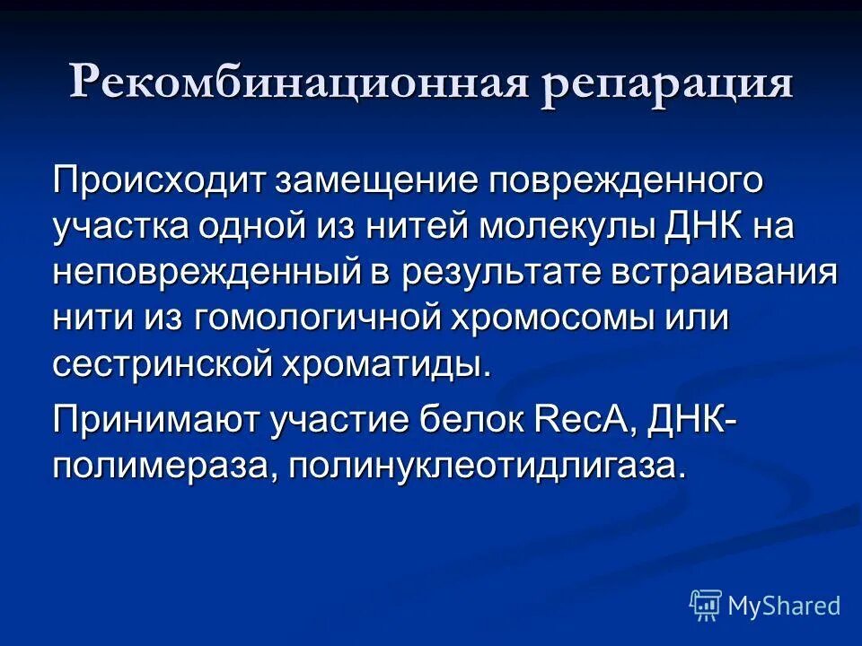 Рекомбинационная репарация днк. Пострепликативная (рекомбинантная) репарация. Рекомбинационная репарация. Рекомбинационная репарация. Пострепликативная репарация, рекомбинационная репарация).