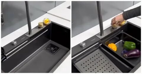 Stream multifunctional waterfall kitchen sink