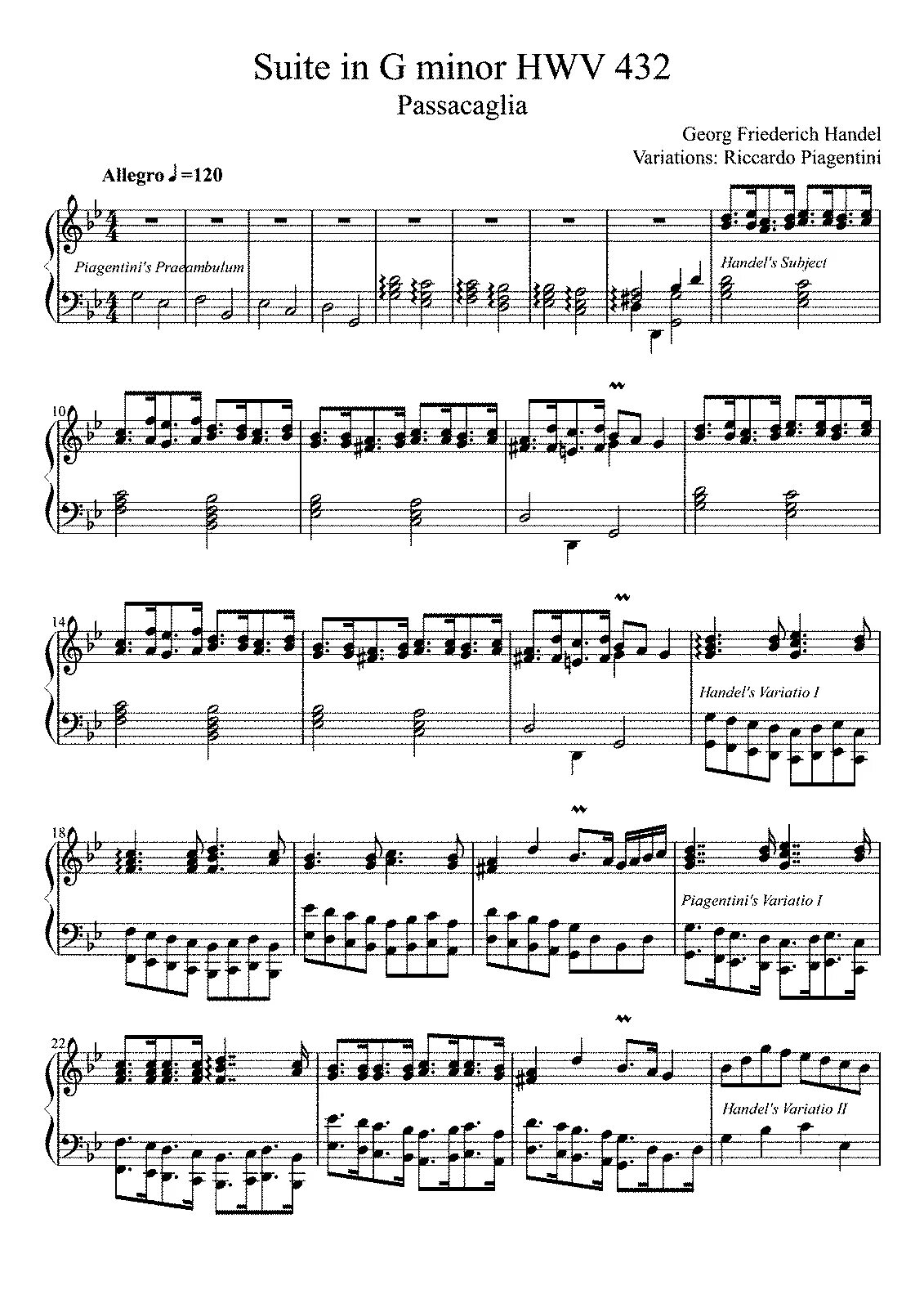 Suite no 7 in g minor