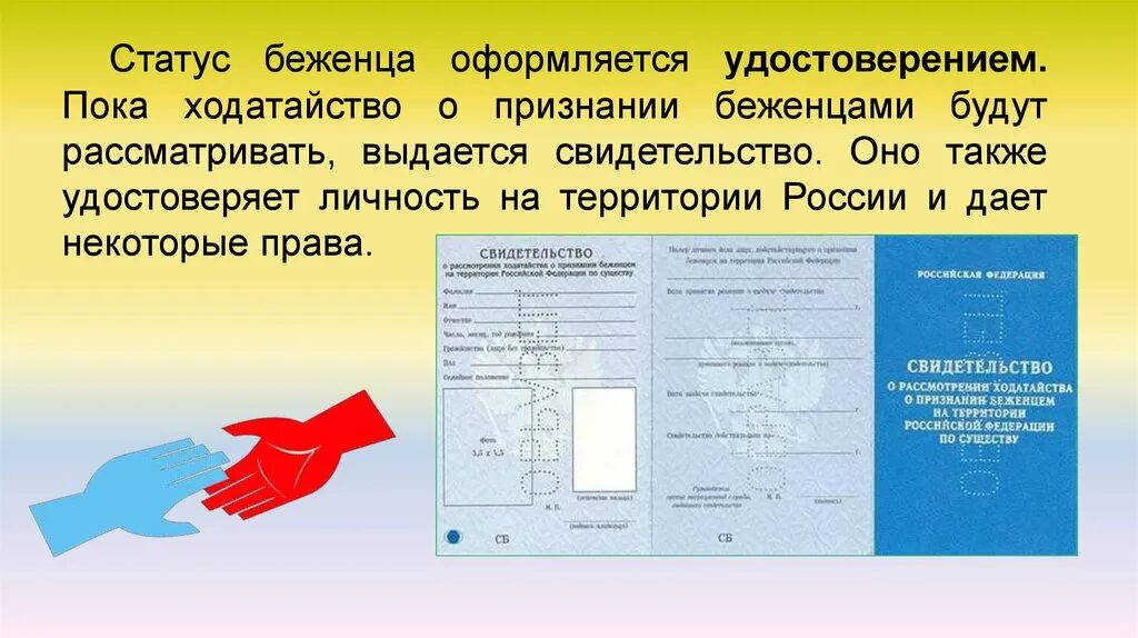 Рф что дает статус. Статус беженца документ. Статус беженца в России.