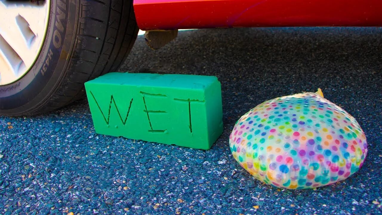 Car crushing. Crushing crunchy. crushing crunchy &amp; soft things by car! - experiment: bath bombs vs car. crushing crunchy toys.