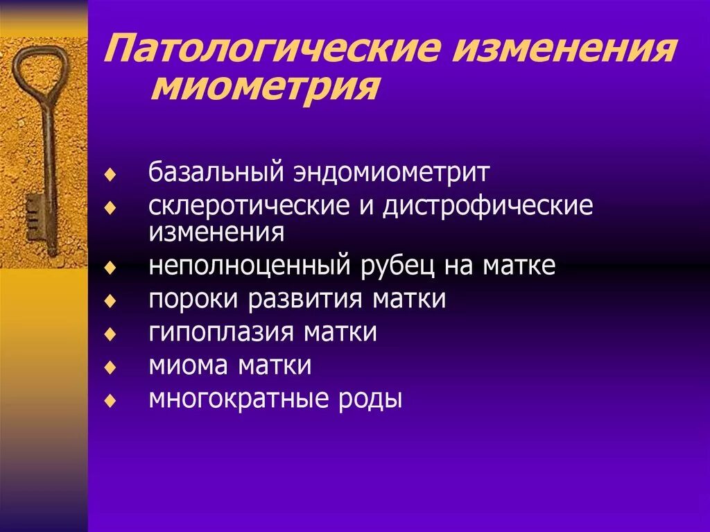 Признаки диффузных изменений миометрия. Увеличенный миометрий.