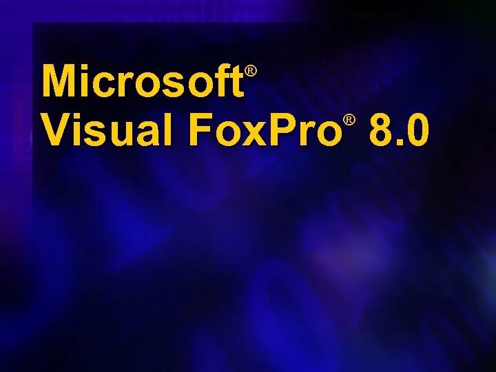 Visual fox. Презентация о Visual FOXPRO. Microsoft Visual FOXPRO 6.0 отчет. Майкрософт визуал Фокс про презентация.