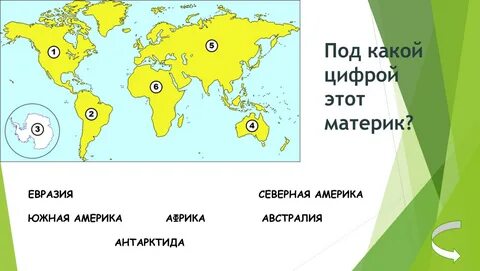 Материки по мере уменьшения их площади