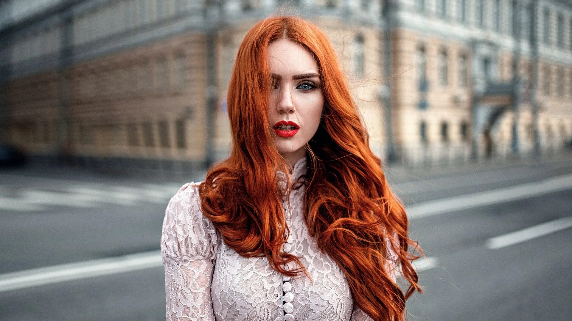 Red hair woman