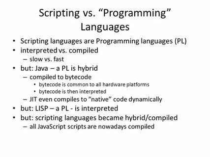 Scripting languages