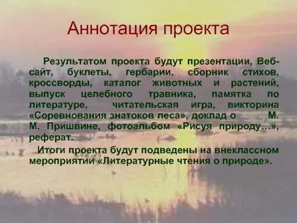 Аннотация к стихам