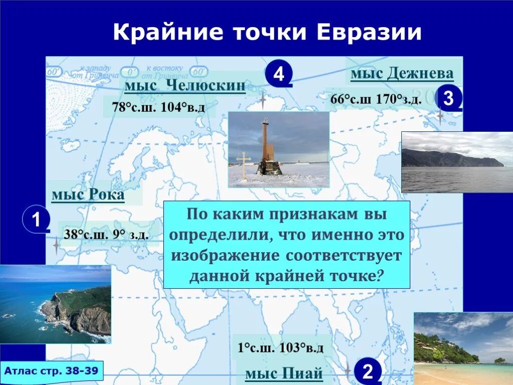 Мыс челюскин какая точка россии. : Мыс Челюскин, мыс Пиай, мыс Дежнева.. Крайние точки Евразии и их координаты на карте. Крайние точки Евразии мыс Челюскин мыс Пиай мыс рока мыс Дежнёва. География крайние точки Евразии.