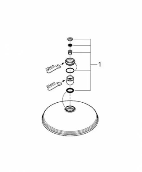 Верхний душ Cisal Shower DS01630021, - купить в интернет-магазине по низкой цене