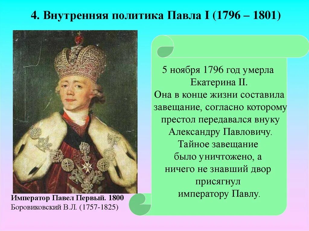 Внешняя политика россии 1796 1801 гг