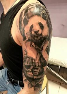 Тату плечо животные