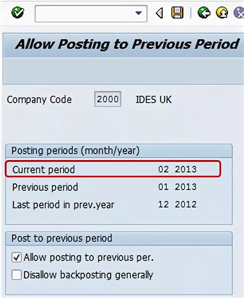 Copy the data if the previous period?. Allow post