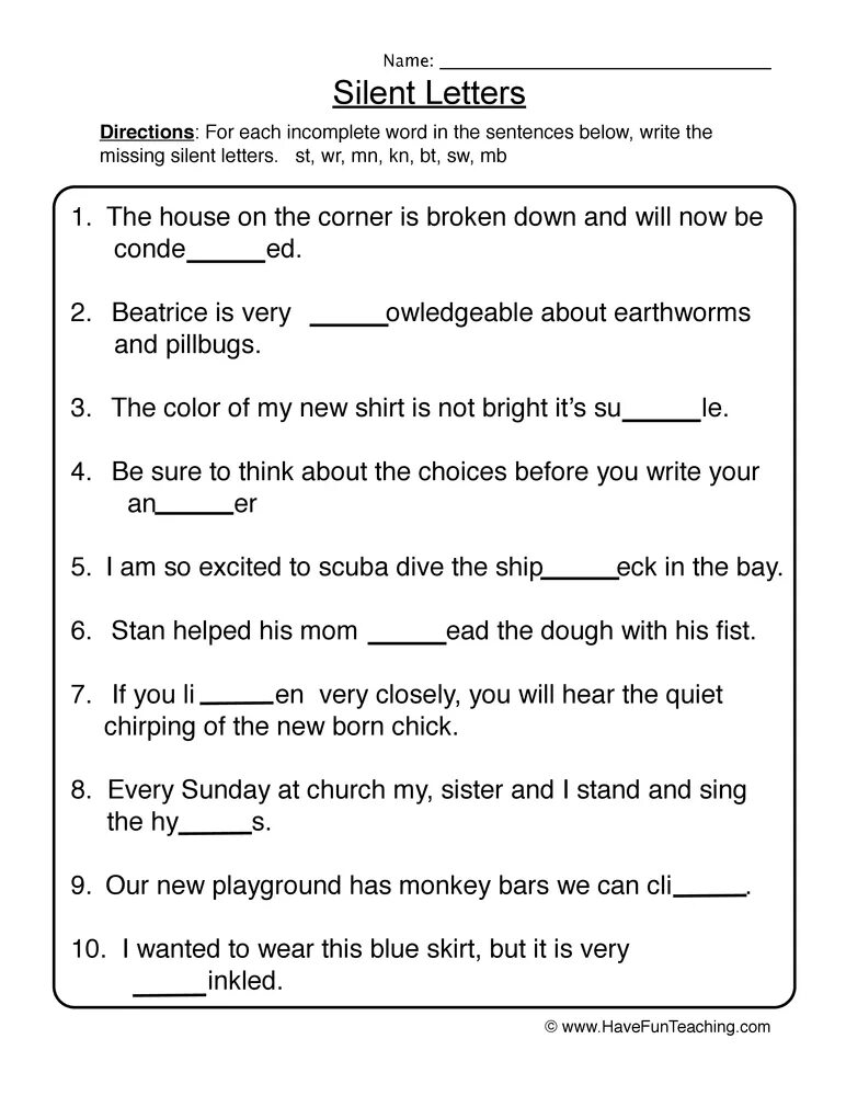 Silent name. Silent letters worksheets. silent letters in english. silent letters в английском языке. silent letters in english таблица.