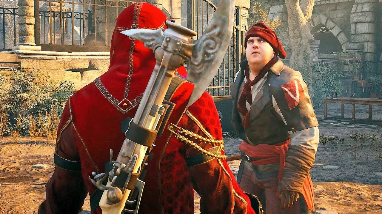 Красном костюме игра. Assassin's Creed Unity геймплей. Ассасин Крид Юнити геймплей. Assassins Creed Uniti оружие.