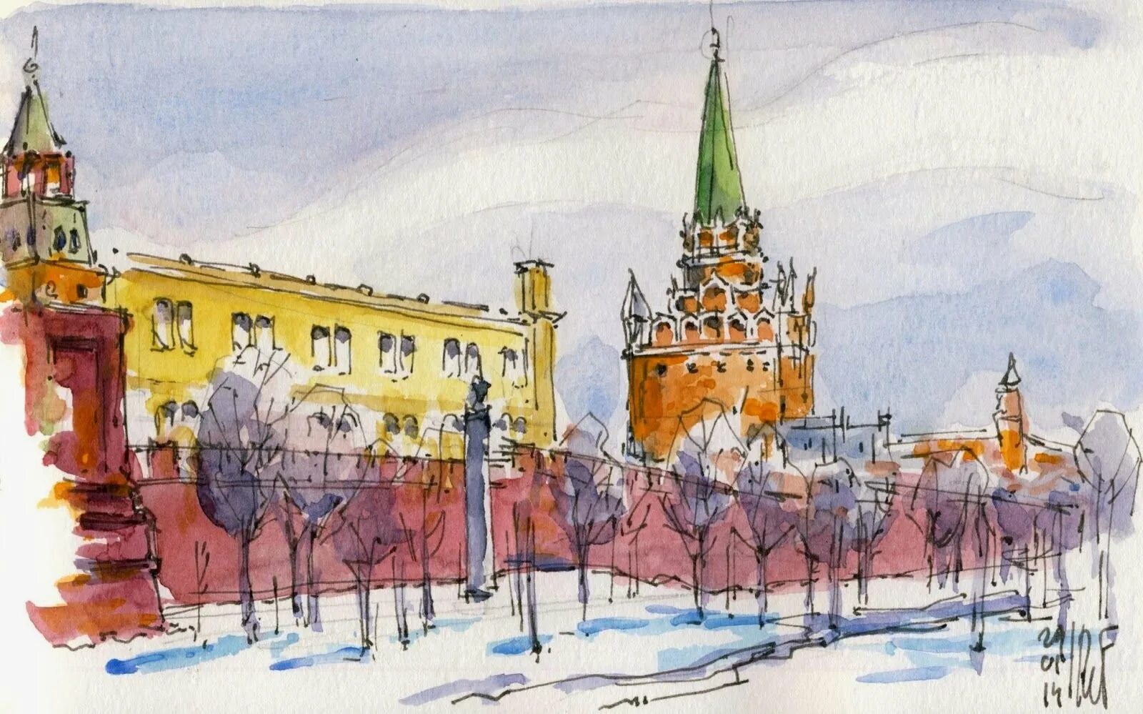 Площадь рисунок. Зарисовки Казань акварель Кремль. Московский Кремль скетчинг. Кремль акварелью скетчинг Москва. Москва рисунок.
