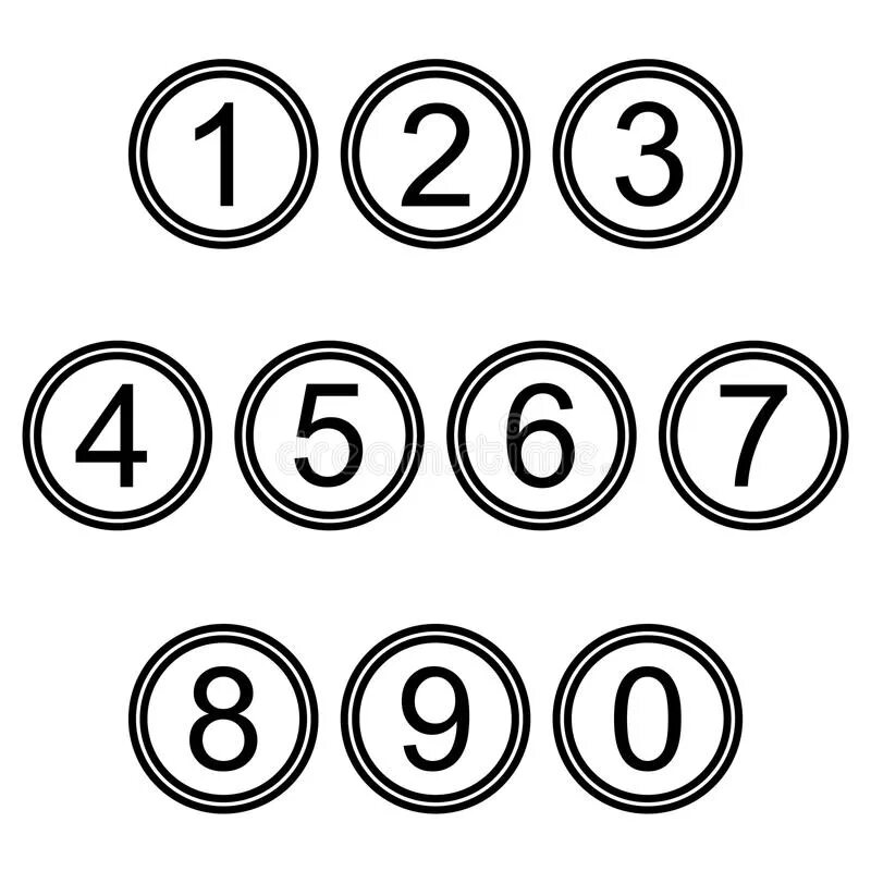 At least one number and symbol. Цифры в кружочках черно белые. Числовые знаки. Числа символы. Значок цифры.
