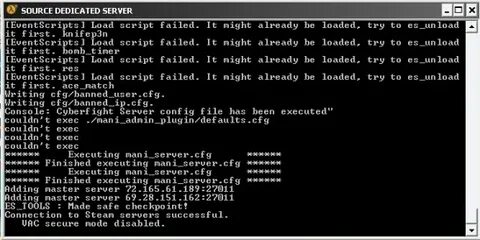 Failed to load scripts