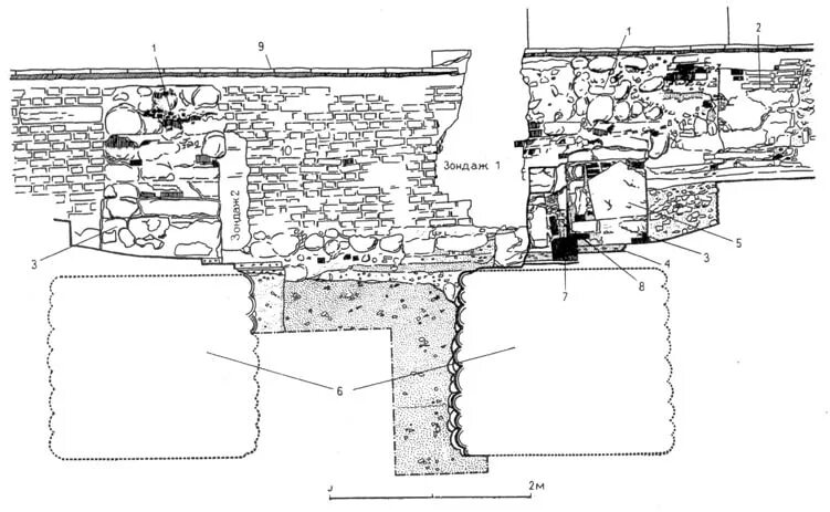 Зондаж стены. Зондаж кирпичной кладки. Зондаж это. Зондажи софия киевская. Архитектурные зондажи.