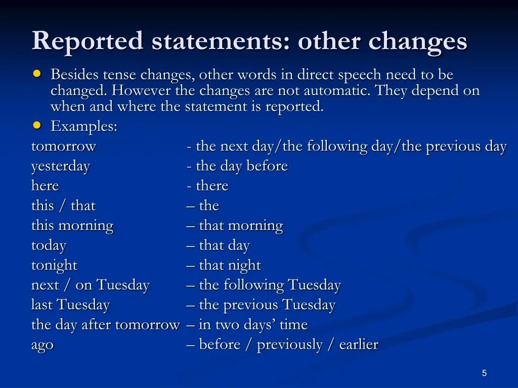 Next to speech. Reported Statements таблица. Reported Statements правило. Reported Speech Statements правила. Reported Speech - reported Statements правило.