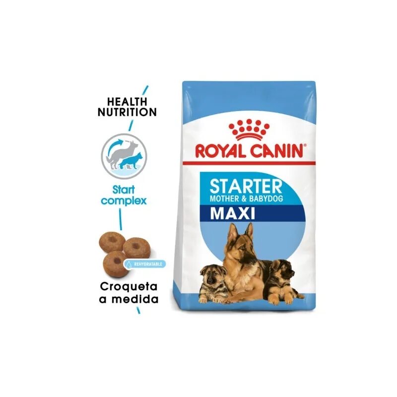 Корм royal canin maxi. Роял Канин макси стартер. Роял Канин макси стартер для щенков. Royal Canin Maxi Starter mother & Babydog, птица, 15кг. Сухой корм для собак Royal Canin Starter mother.