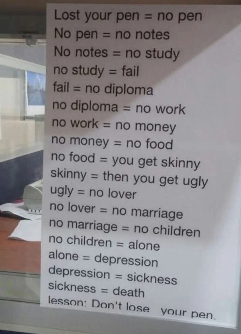 Which pen is yours. No pen no notes. your life your pen. if you lose your pen.
