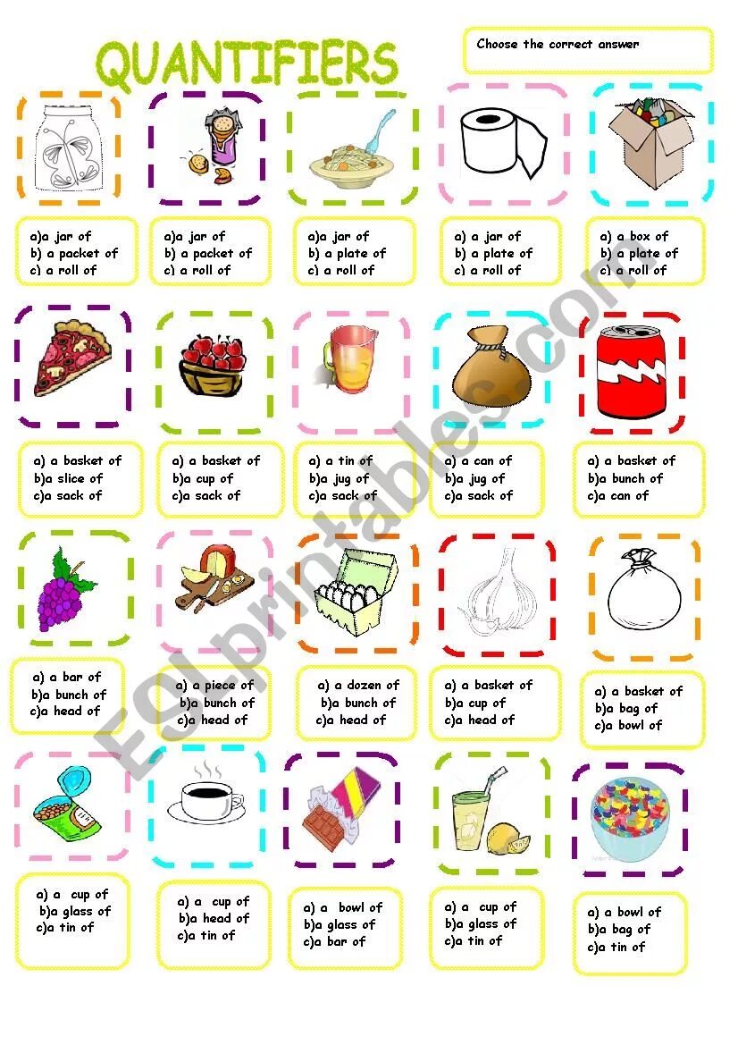 Quantifiers exercises. Quantifiers exercises