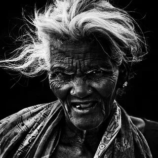 Weathered face