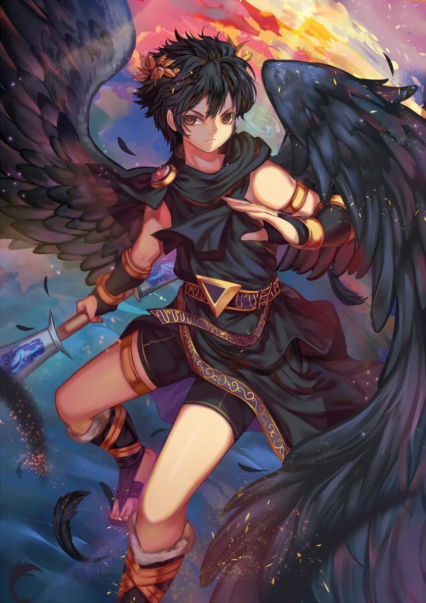 Kid icarus. Dark Pit Kid Icarus. Kid Icarus Dark Pit x Pit. Kid Icarus темный пит.