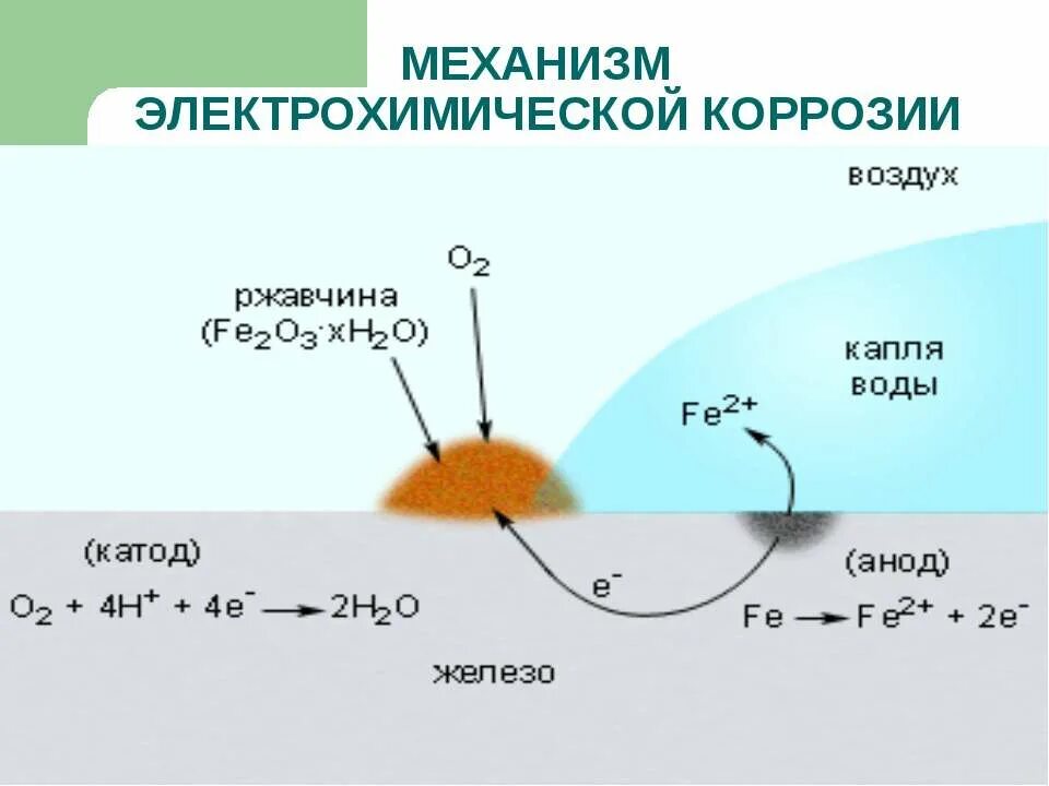 Схема коррозии. Коррозия металлов химическая и электрохимическая коррозия. Электрохимическая коррозия химическая реакция. Химическая коррозия схема. Механизм возникновения электрохимической коррозии.