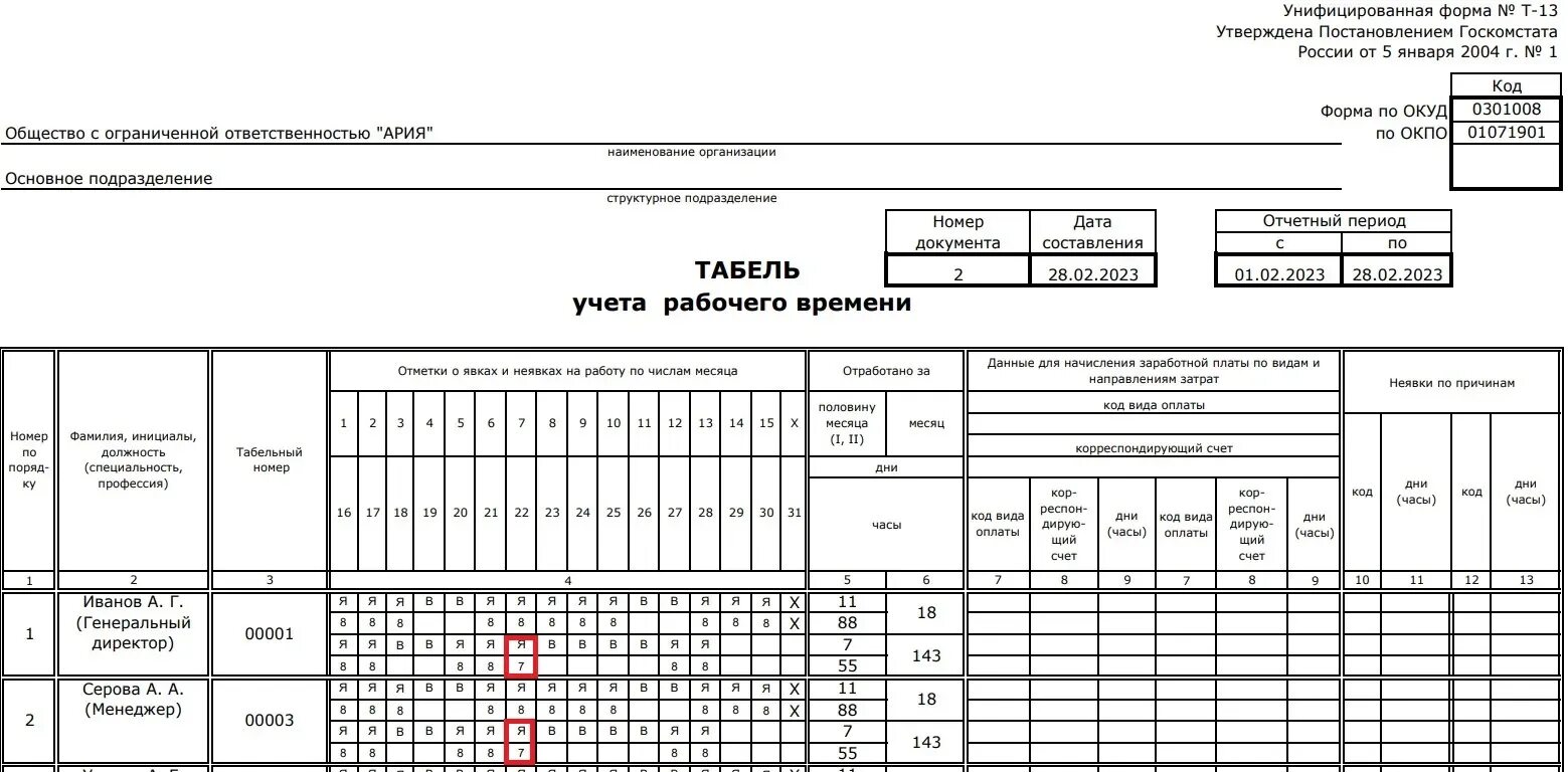 Гибкий учет рабочего времени. Табель учета т12. Табель учета рабочего времени т-12. Пример заполнения табеля учета рабочего времени с ночными часами. Унифицированный табель учета рабочего времени.