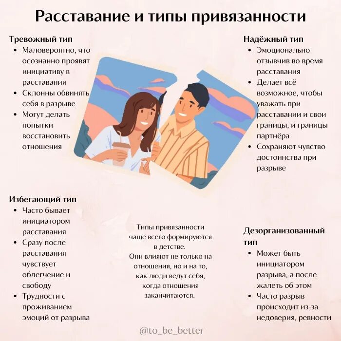 Типы привязанности что делать