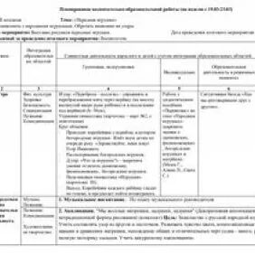 Ежедневное планирование во второй младшей группе ноябрь