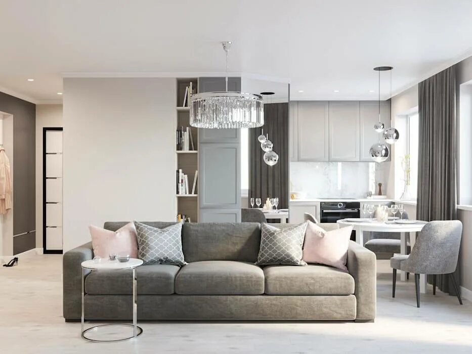 Модные тенденции в интерьере гостиной Visualization of a living room 9 :: Behance