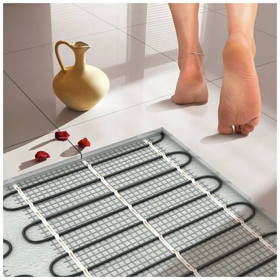 пол с электроподогревом под плитку. теплый пол нагревательный мат монтаж. нагревательный мат eberle cable d-mat 750вт. нагревательный пол под плитку. теплый пол cable svk-20 87 м.