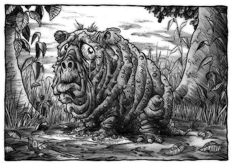 While the creature