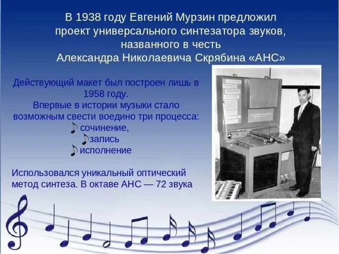 Сообщение о синтезаторе